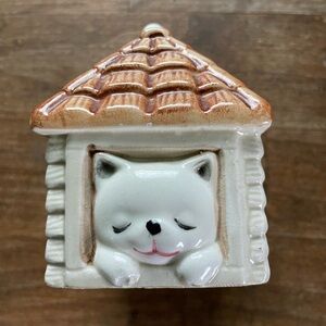 Takahashi Cathouse trinket/coin porcelain vintage San Francisco Folk Art